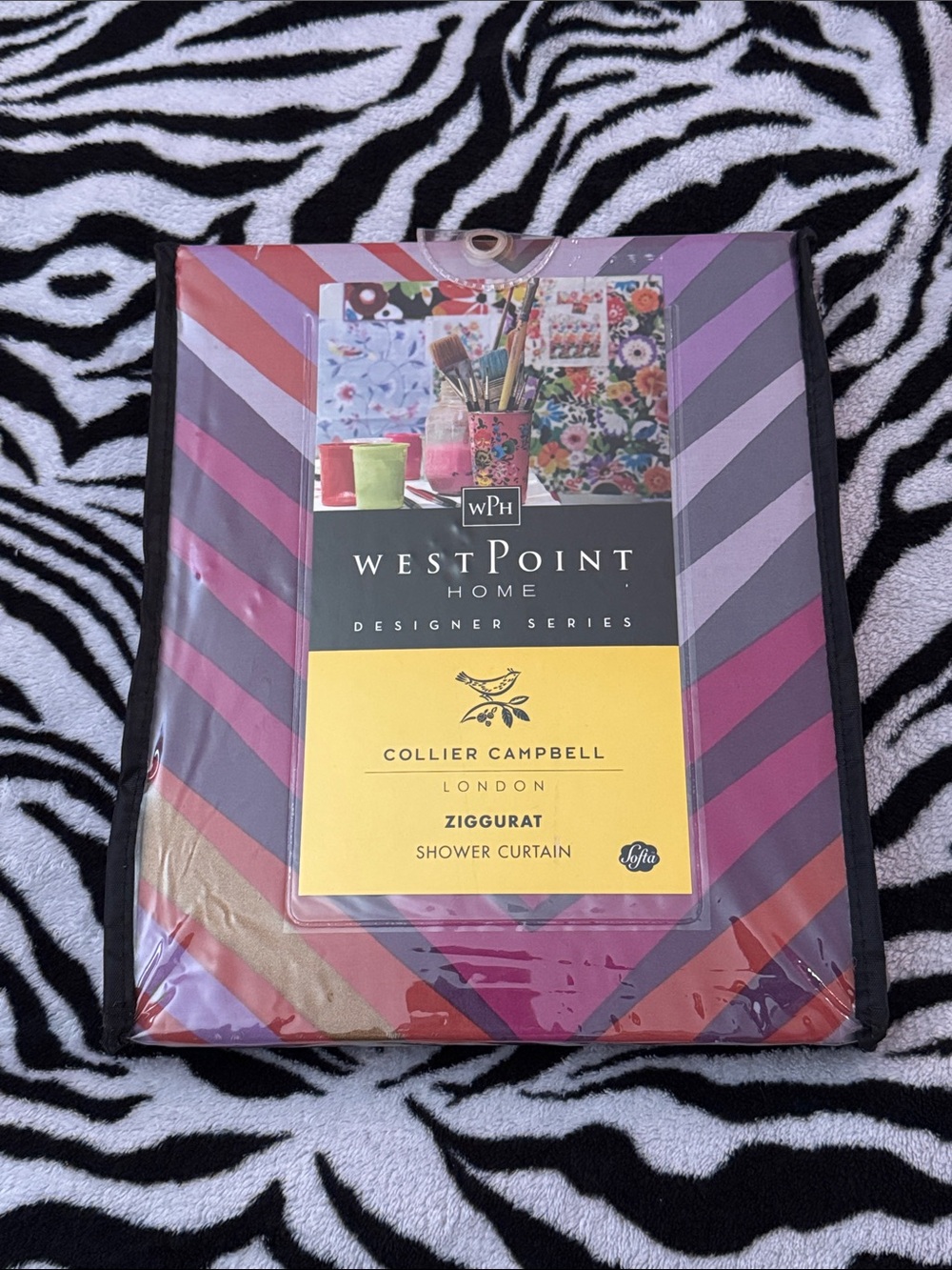Shower Curtain WestPoint Home Collier Campbell Zigggurat - multicolored